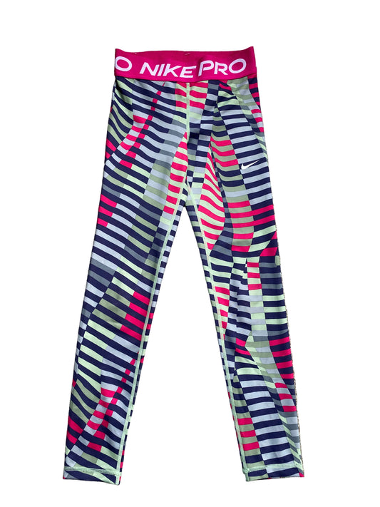 NIKE PRO Dri Fit Girls Striped Leggings Age 10-12
