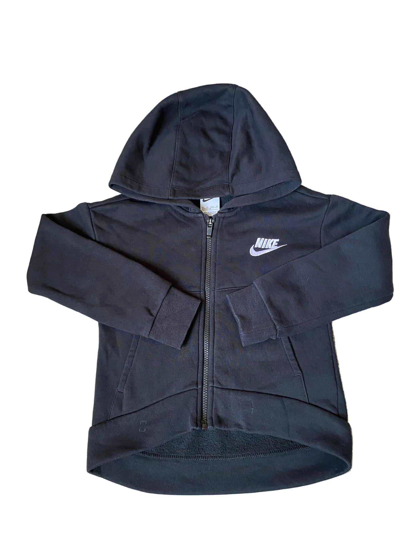 NIKE Black Zipped Hoodie Unisex Age 7-8