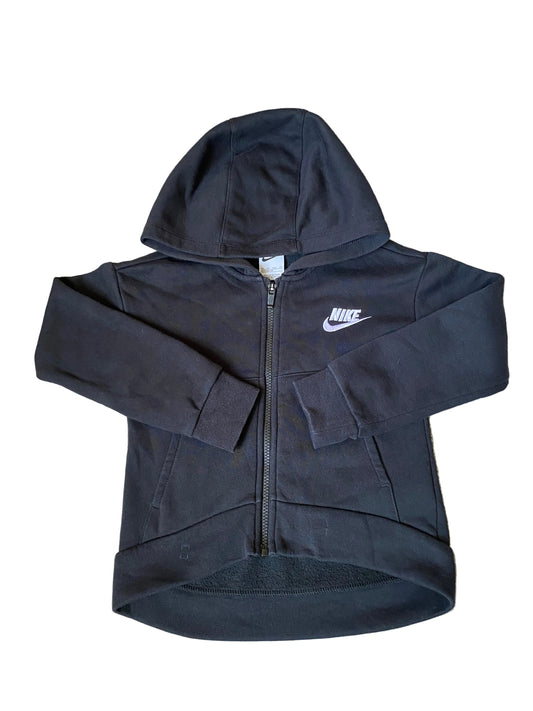 NIKE Black Zipped Hoodie Unisex Age 7-8