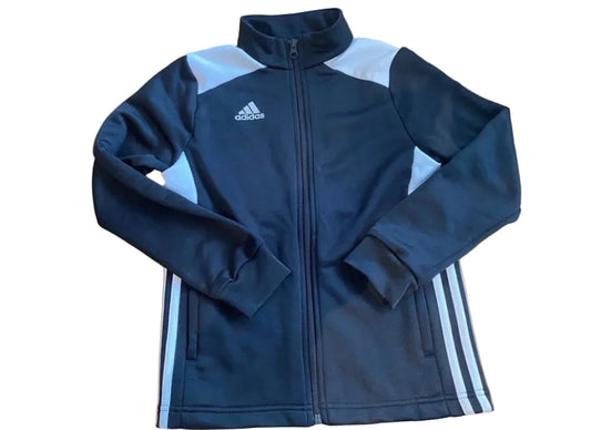 ADIDAS Boys Black Zip Up Jacket Age 9-10
