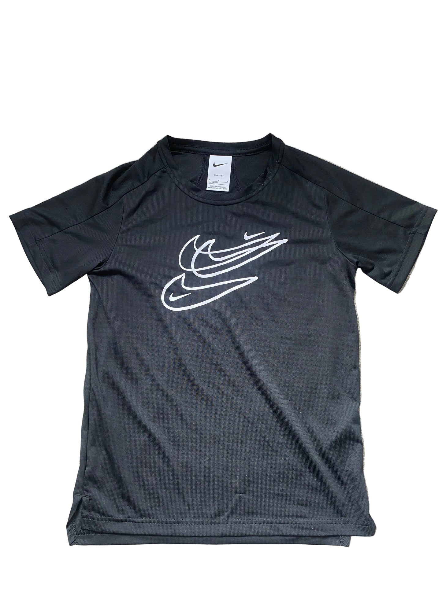 NIKE Boys Black Activewear T-shirt Age 10-12
