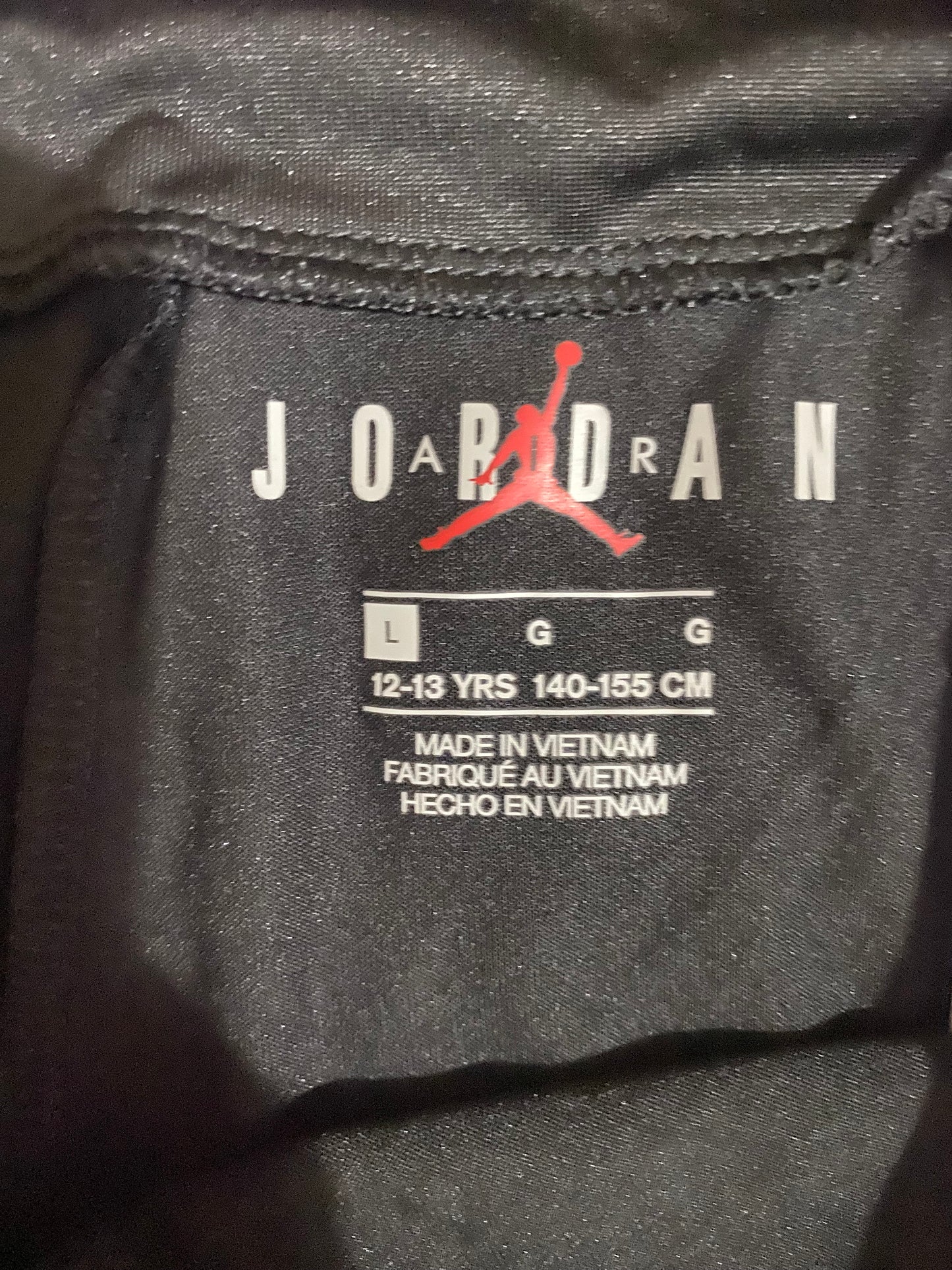 NIKE Girls Black Air Jordan Leggings Age 12-13 Years