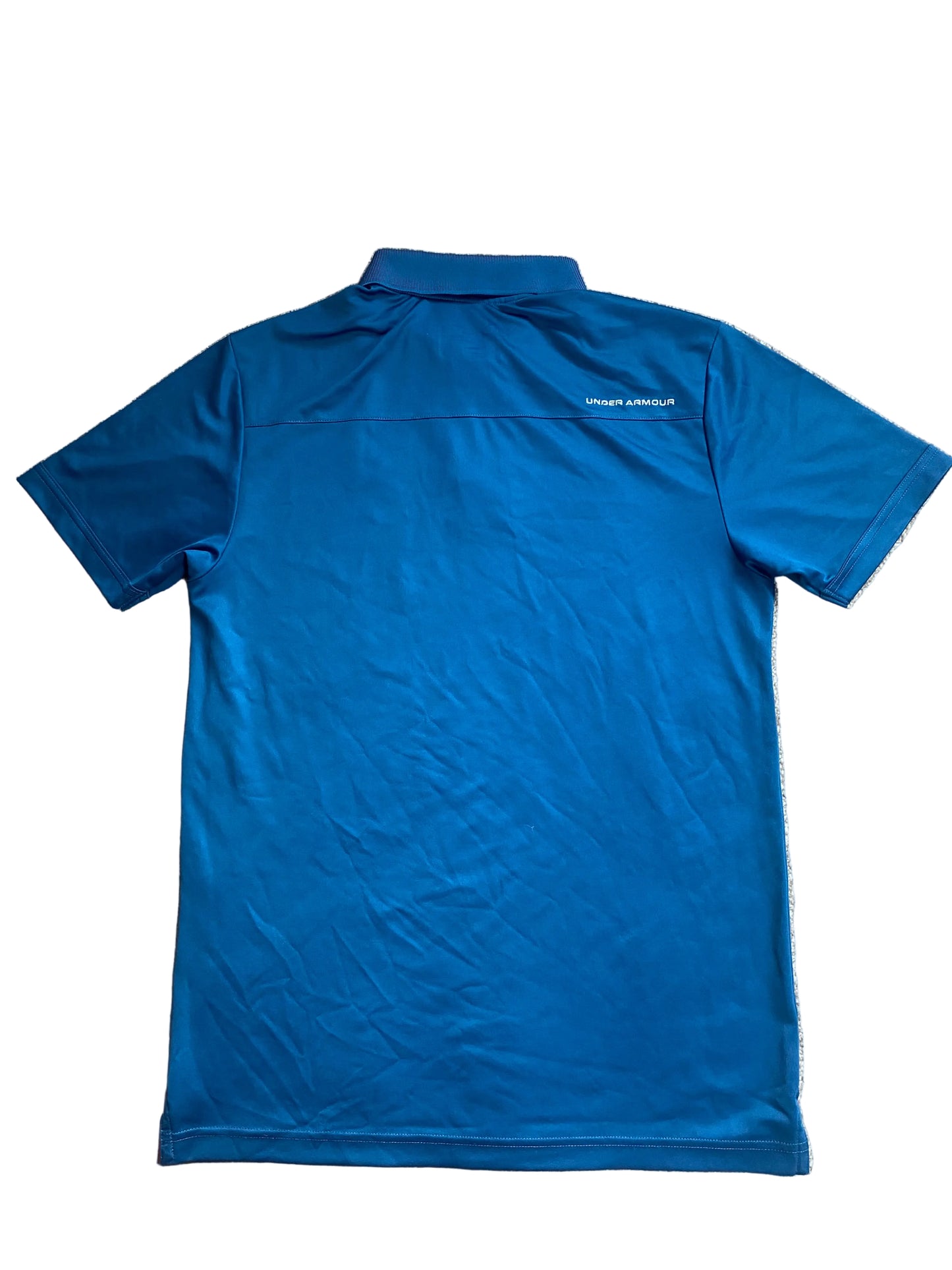 UNDER ARMOUR Mens Loose Fit Golf Polo Shirt Blue Size Small