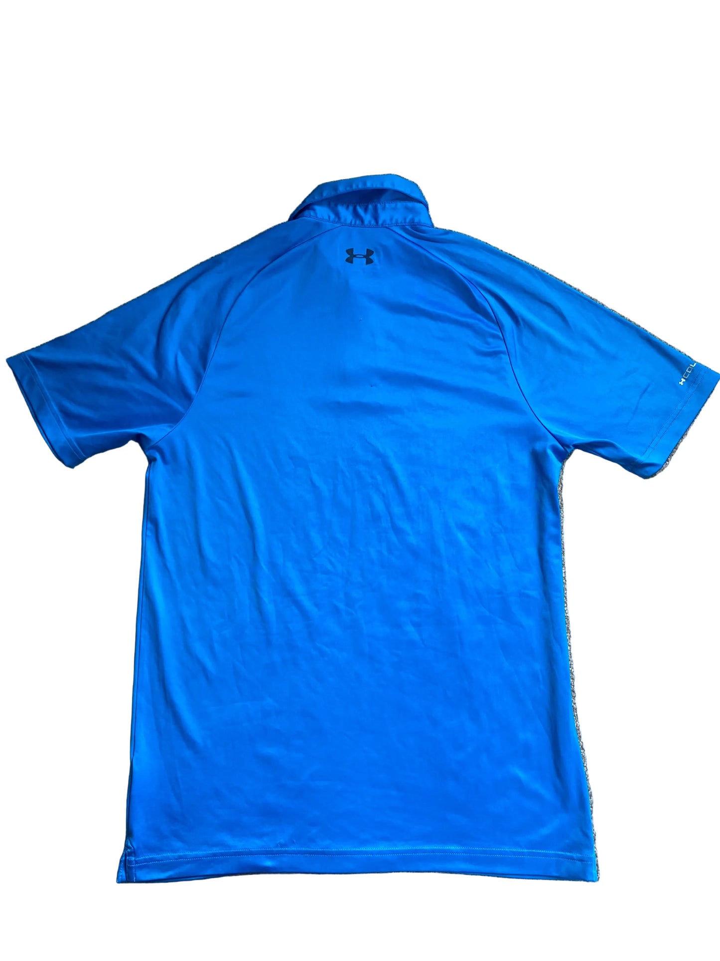 UNDER ARMOUR Mens Loose Fit Golf Polo Shirt Light Blue Size Small