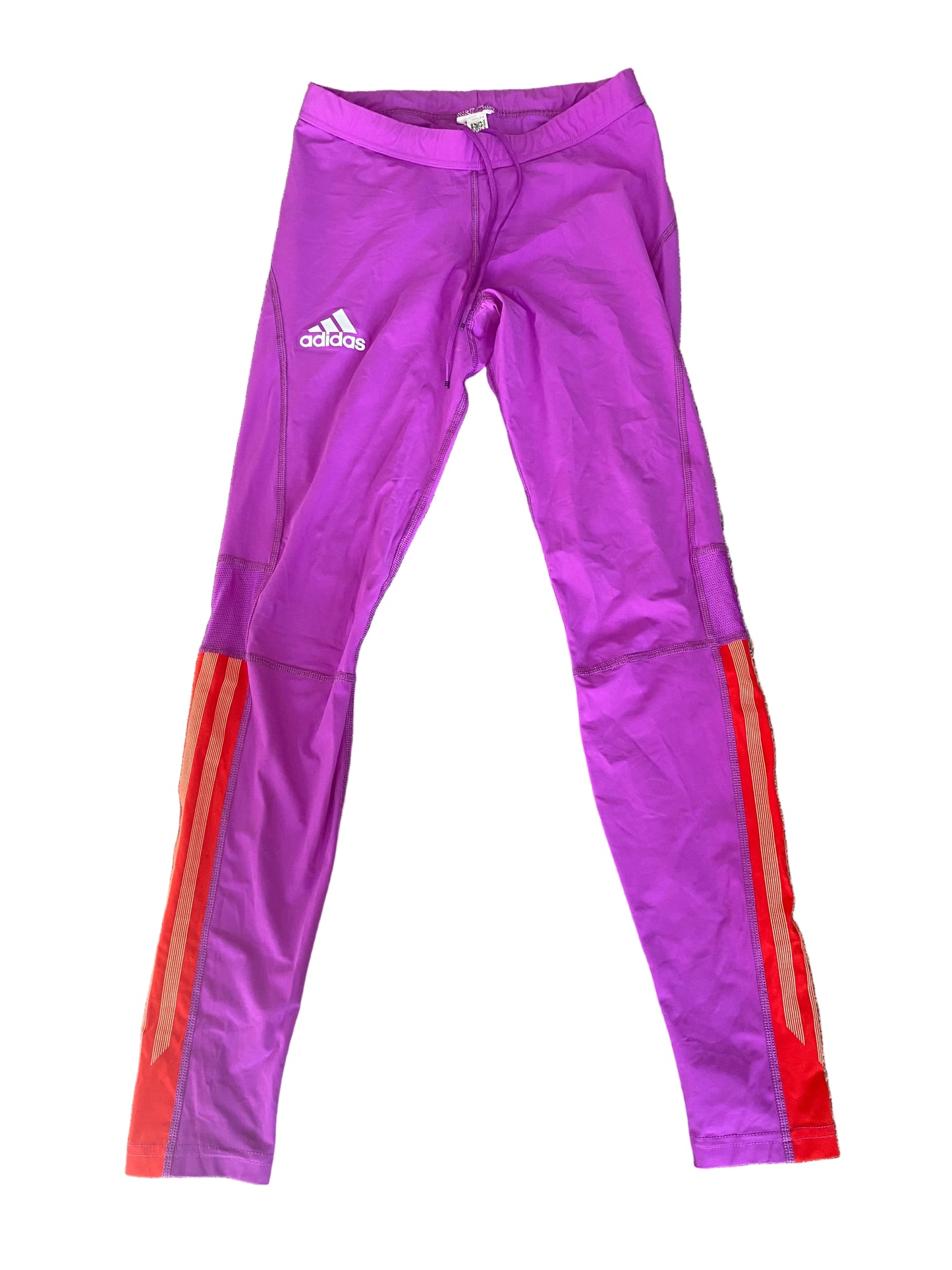 ADIDAS Women’s Retro Style Purple, Red and Orange Leggings Size 8-10