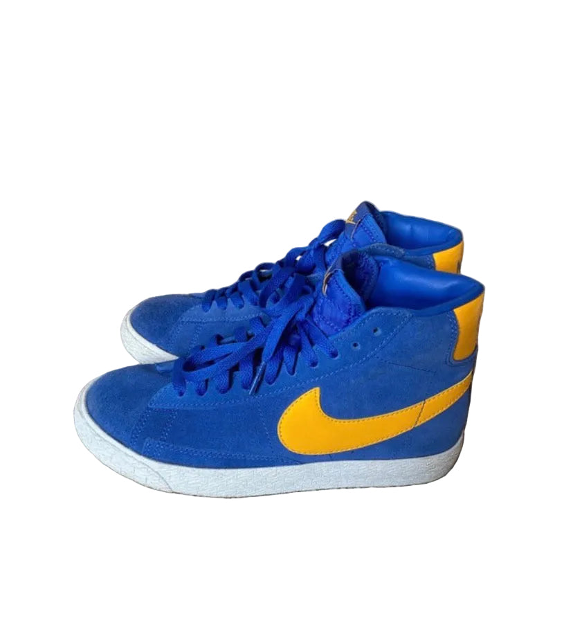 NIKE SB Blazer Mid Shoes Navy Yellow Size 4 Unisex