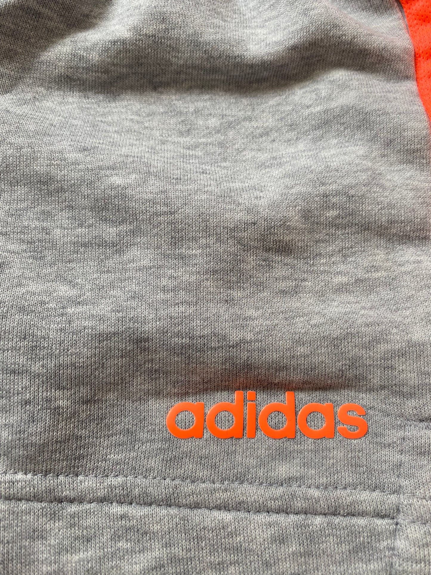 ADIDAS Girls Grey and Orange Shorts Age 9-10