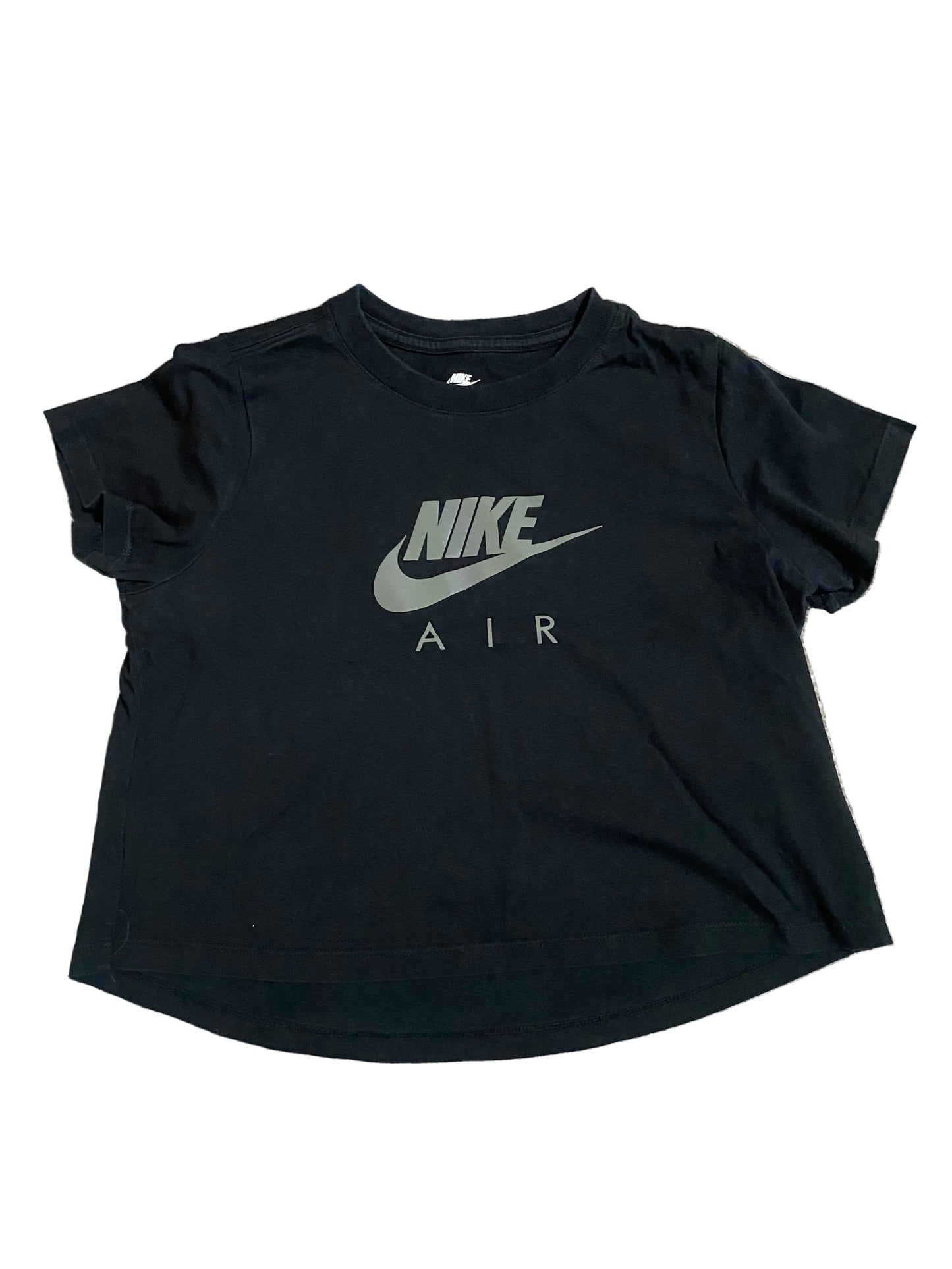 NIKE AIR Girls Black Cropped T-shirt Age 12-13
