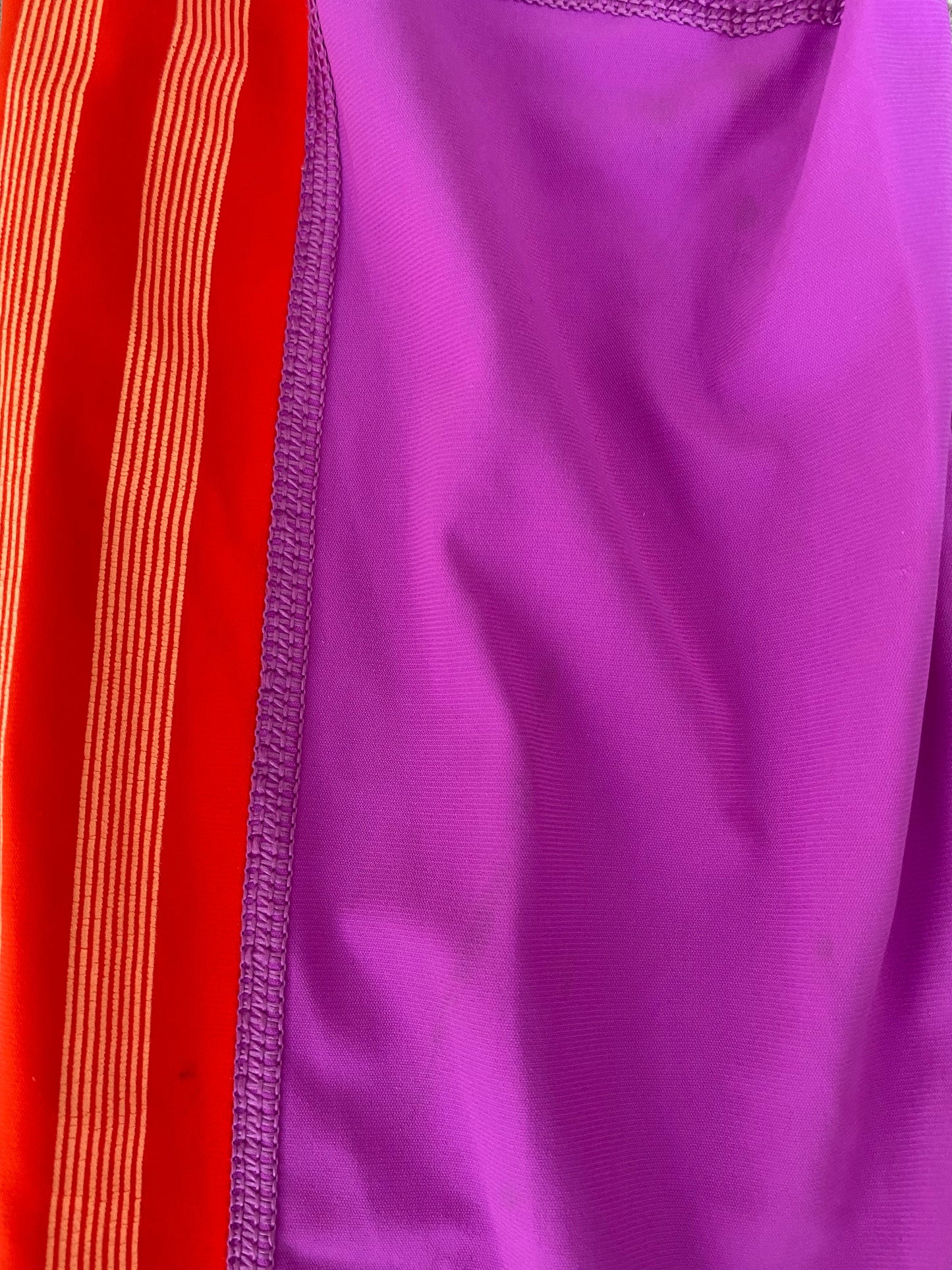 ADIDAS Women’s Retro Style Purple, Red and Orange Leggings Size 8-10
