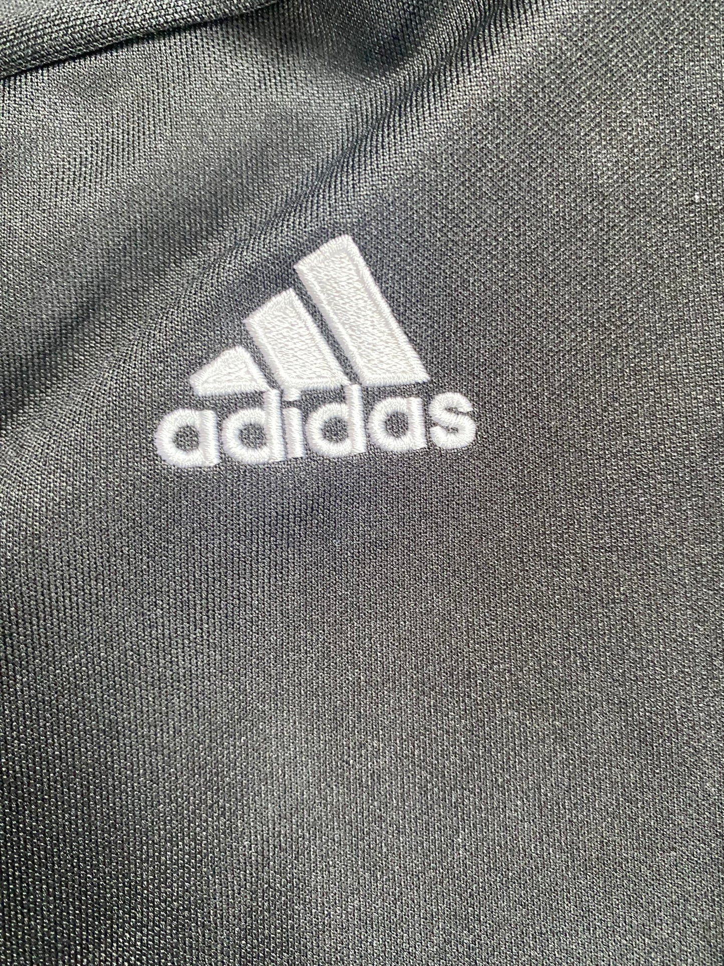 ADIDAS Boys 1/4 Zipped Sweatshirt Black Age 12-13