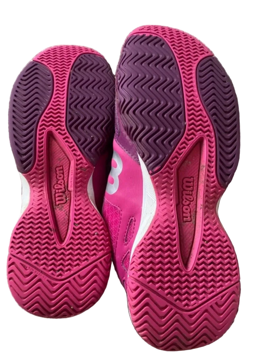 WILSON Girls Pink Tennis Trainers Size 4