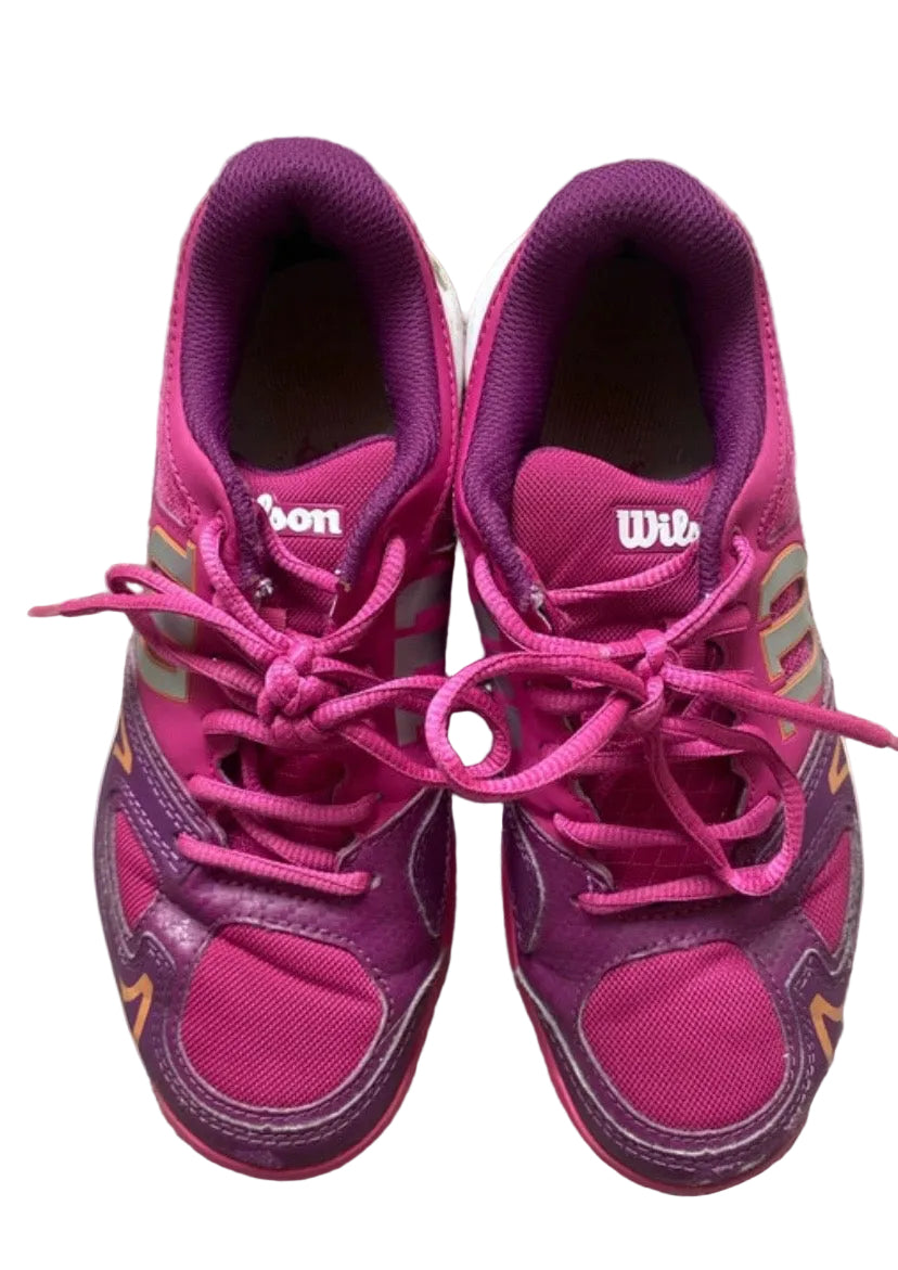 WILSON Girls Pink Tennis Trainers Size 4