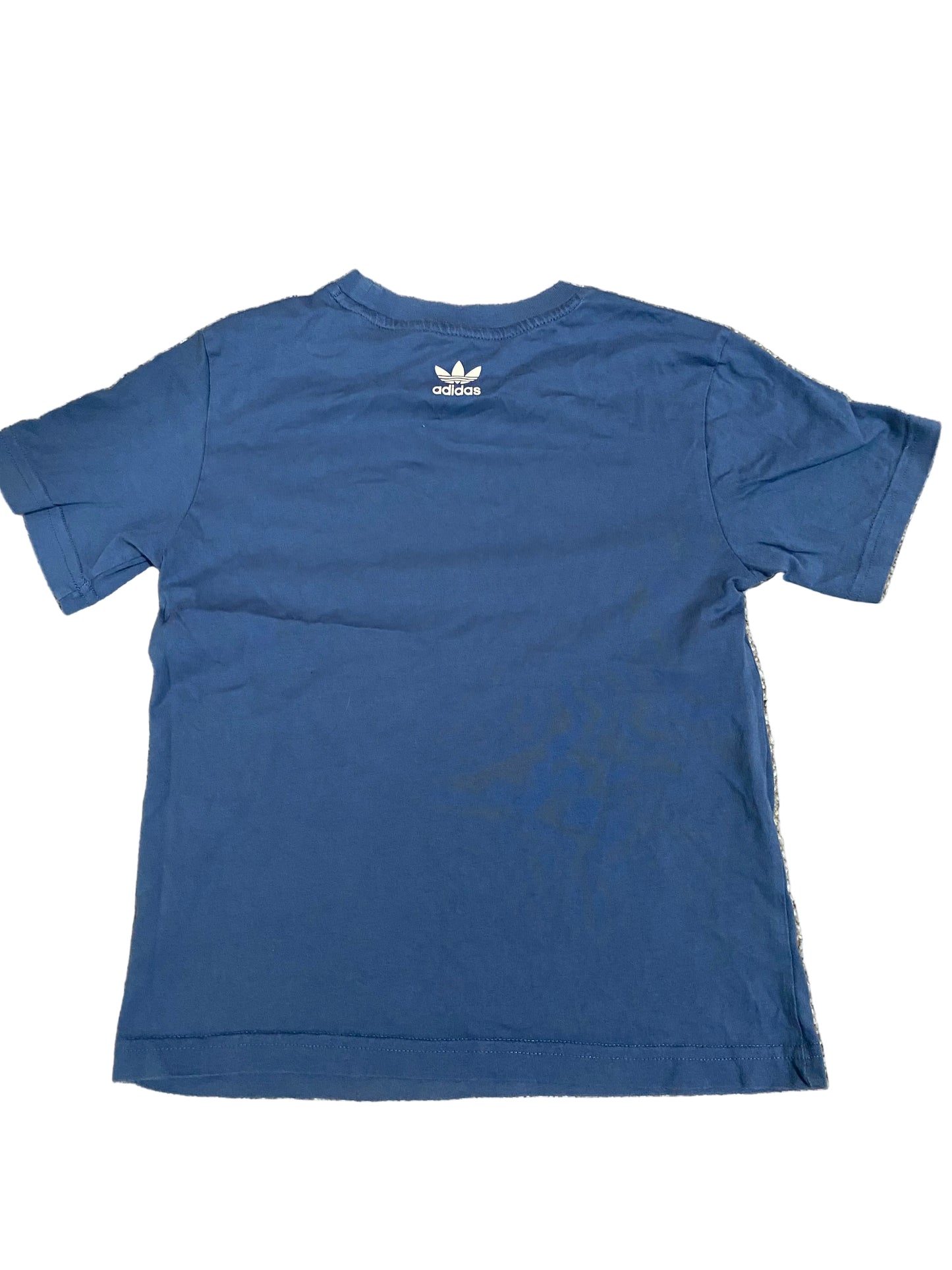 ADIDAS Blue Boys Print T-shirt Age 5-6