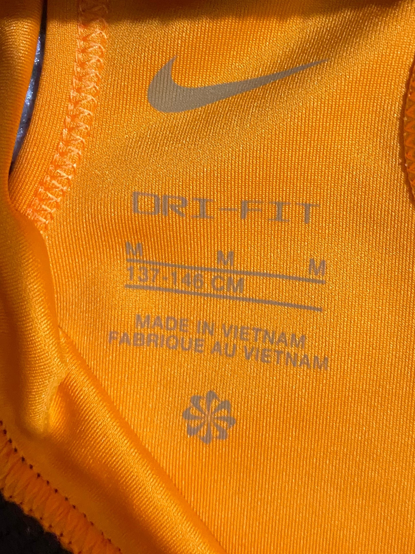 NIKE Dri Fit Girls Sports Bra Orange Age 10-12