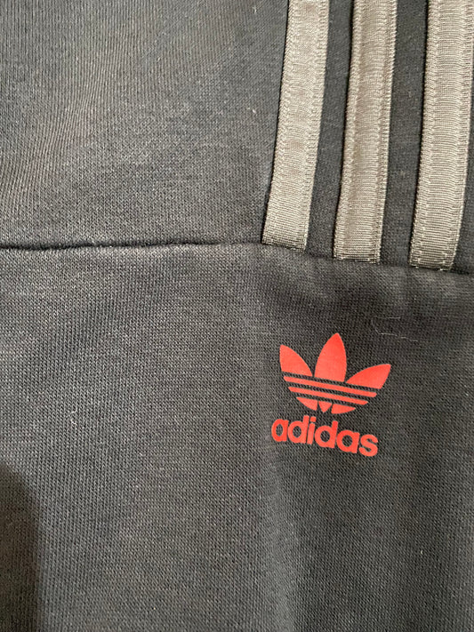 ADIDAS Boys Black and Grey Tracksuit Age 6-7