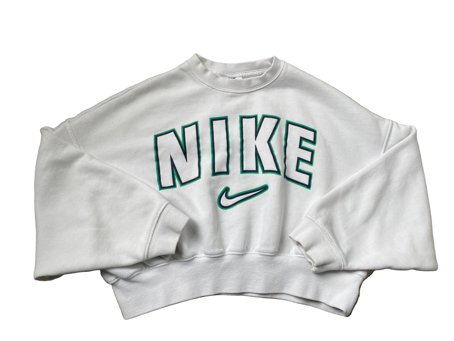 NIKE Girls White Sweatshirt Age 8-10