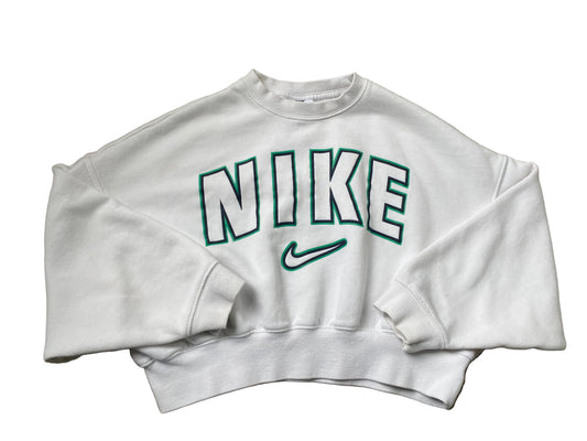 NIKE Girls White Sweatshirt Age 8-10