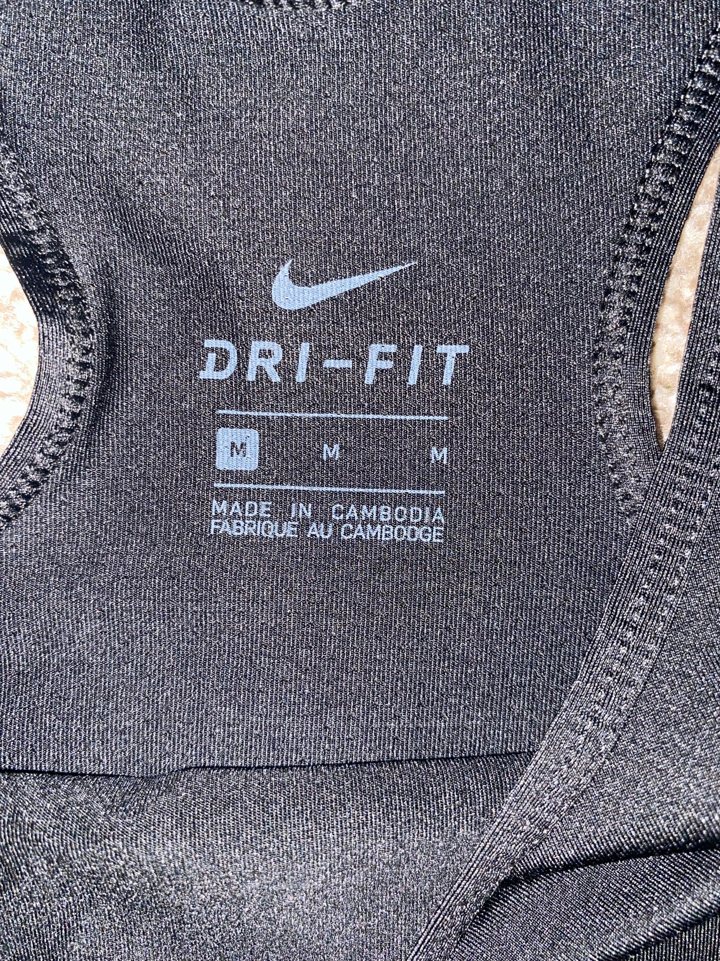 NIKE Girls Dri Fit Black Tank Top Age 10-12