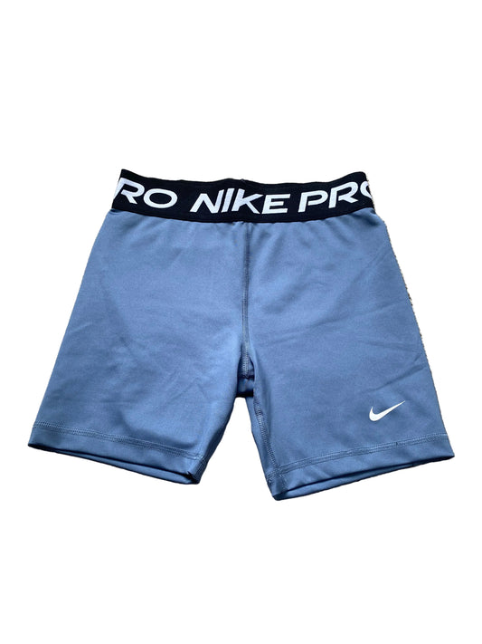 NIKE PRO Dri Fit Girls Dark Grey/Blue Shorts Age 13-15