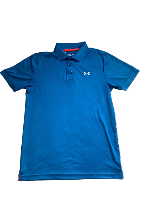UNDER ARMOUR Mens Loose Fit Golf Polo Shirt Blue Size Small