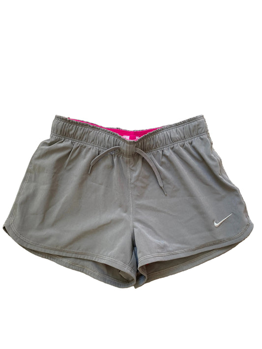 NIKE Girls Dri Fit Shorts Grey and Pink Age 8-10