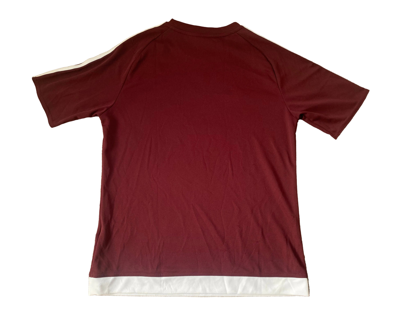 ADIDAS Boys Burgundy Climalite T-Shirt Age 13-14