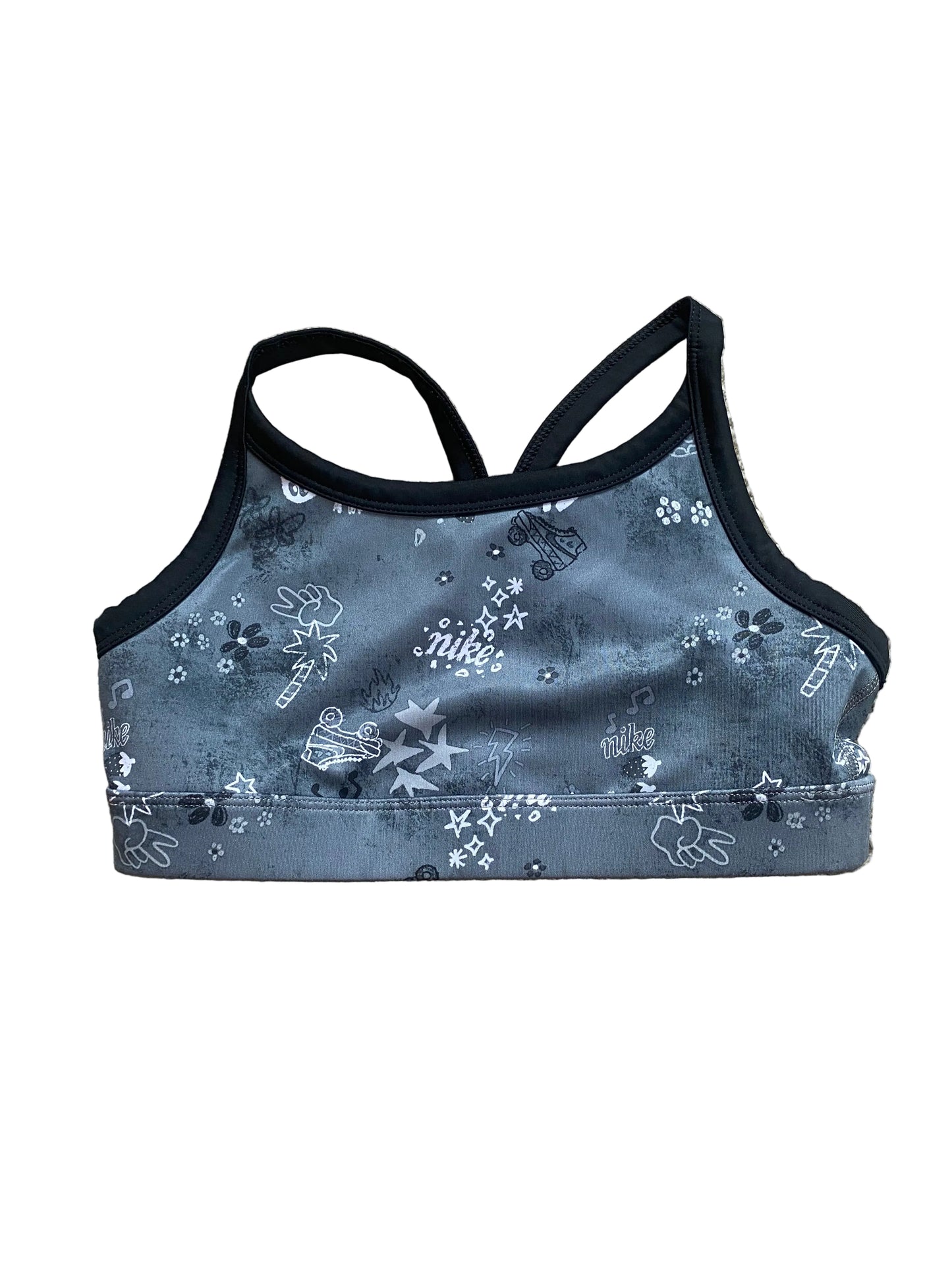 NIKE Girls Grey Sports Bra Age 10-12