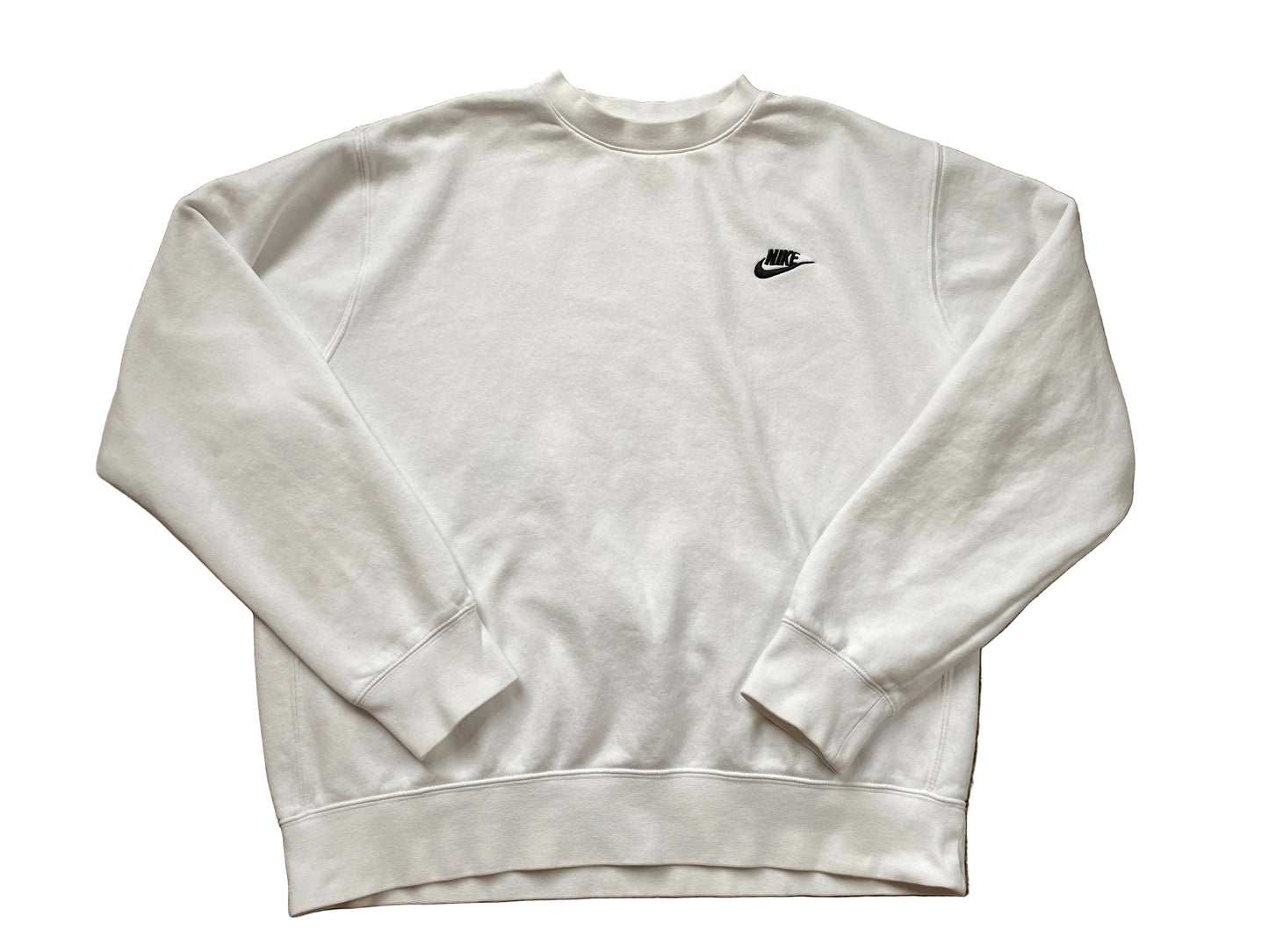 NIKE Mens White Sweatshirt Medium