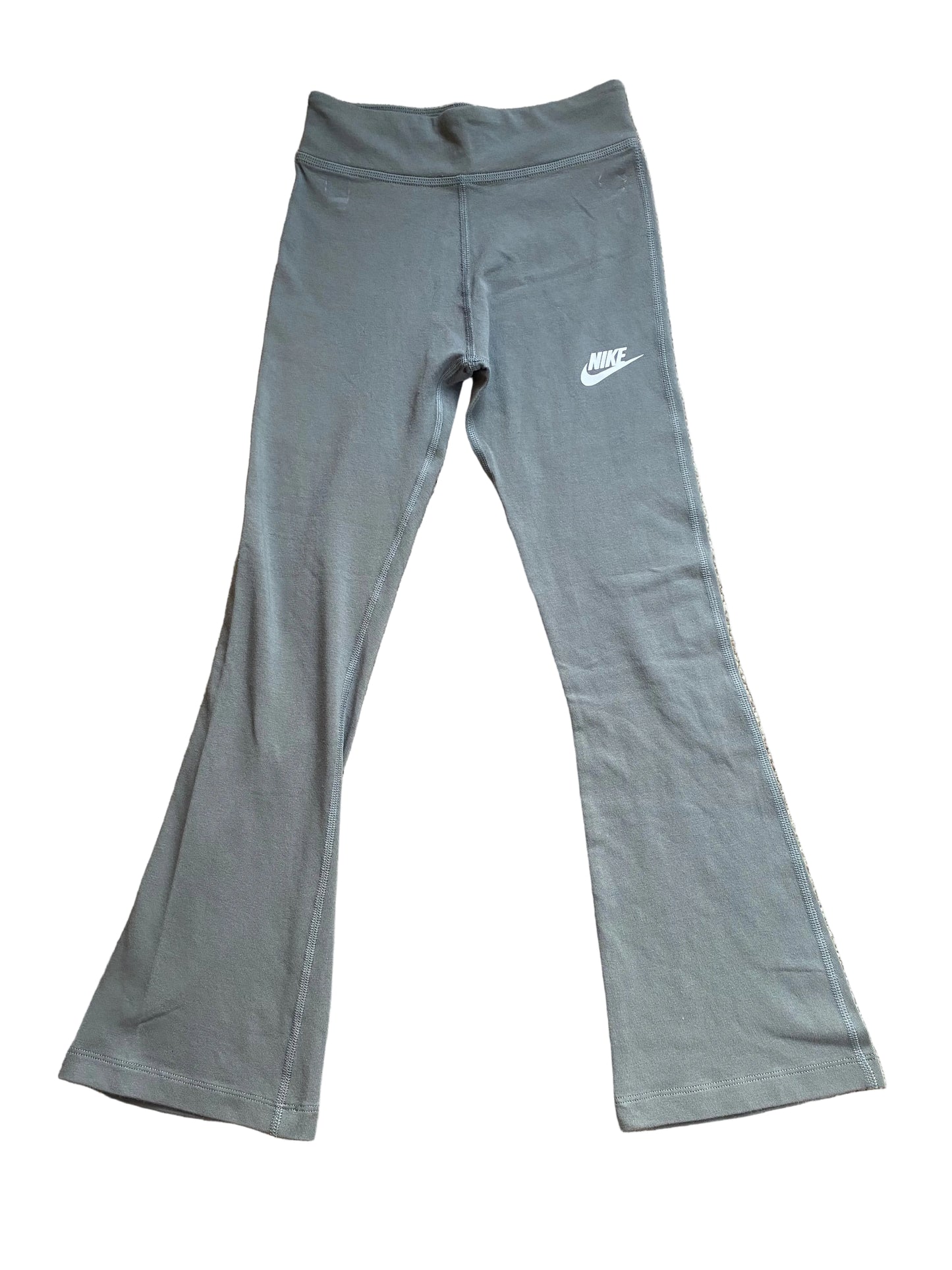 NIKE Girls Flared Grey Leggings Age 8-10