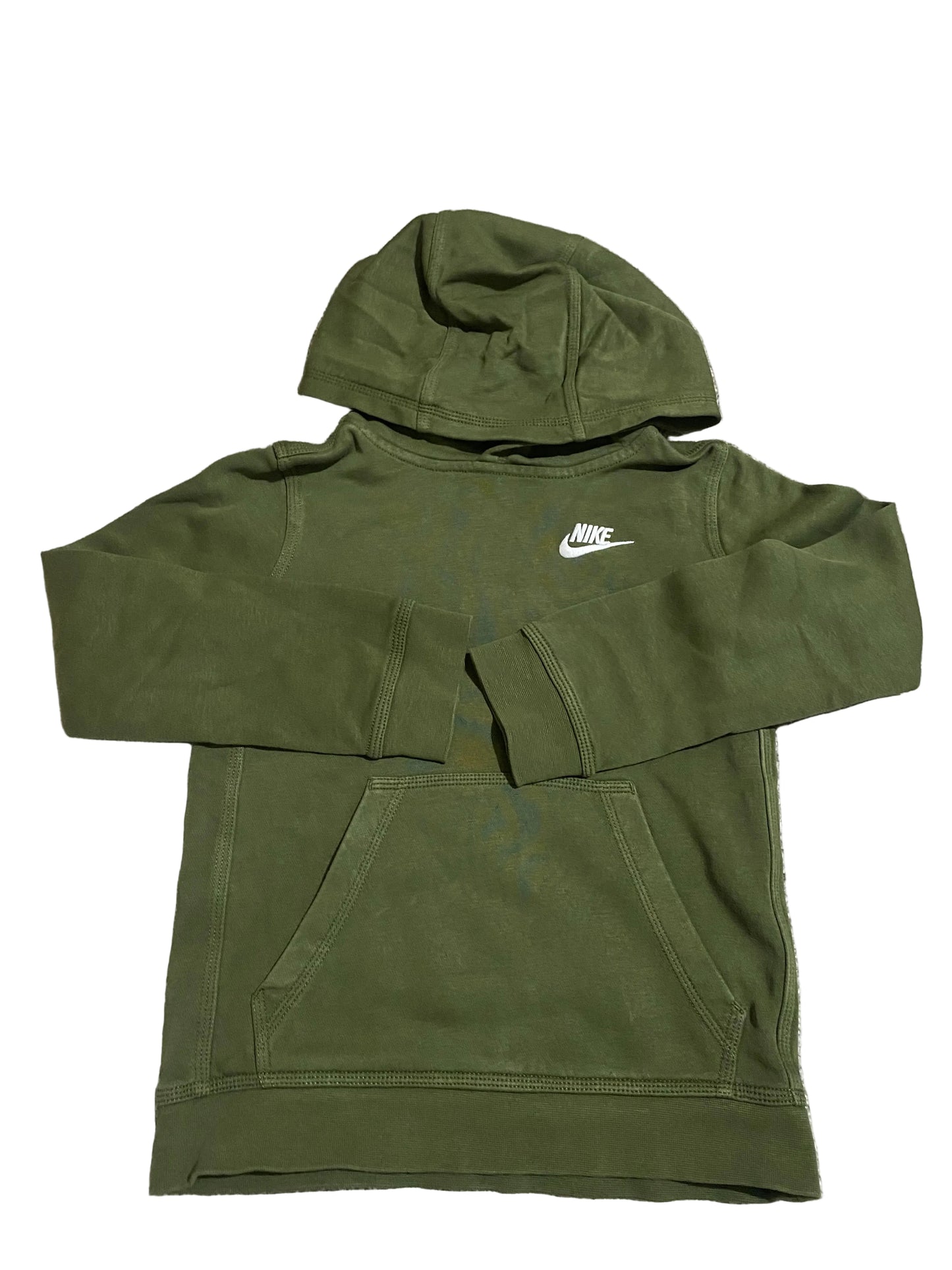NIKE Boys Khaki Green Hoodie Age 8-10