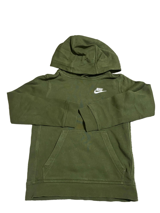 NIKE Boys Khaki Green Hoodie Age 8-10