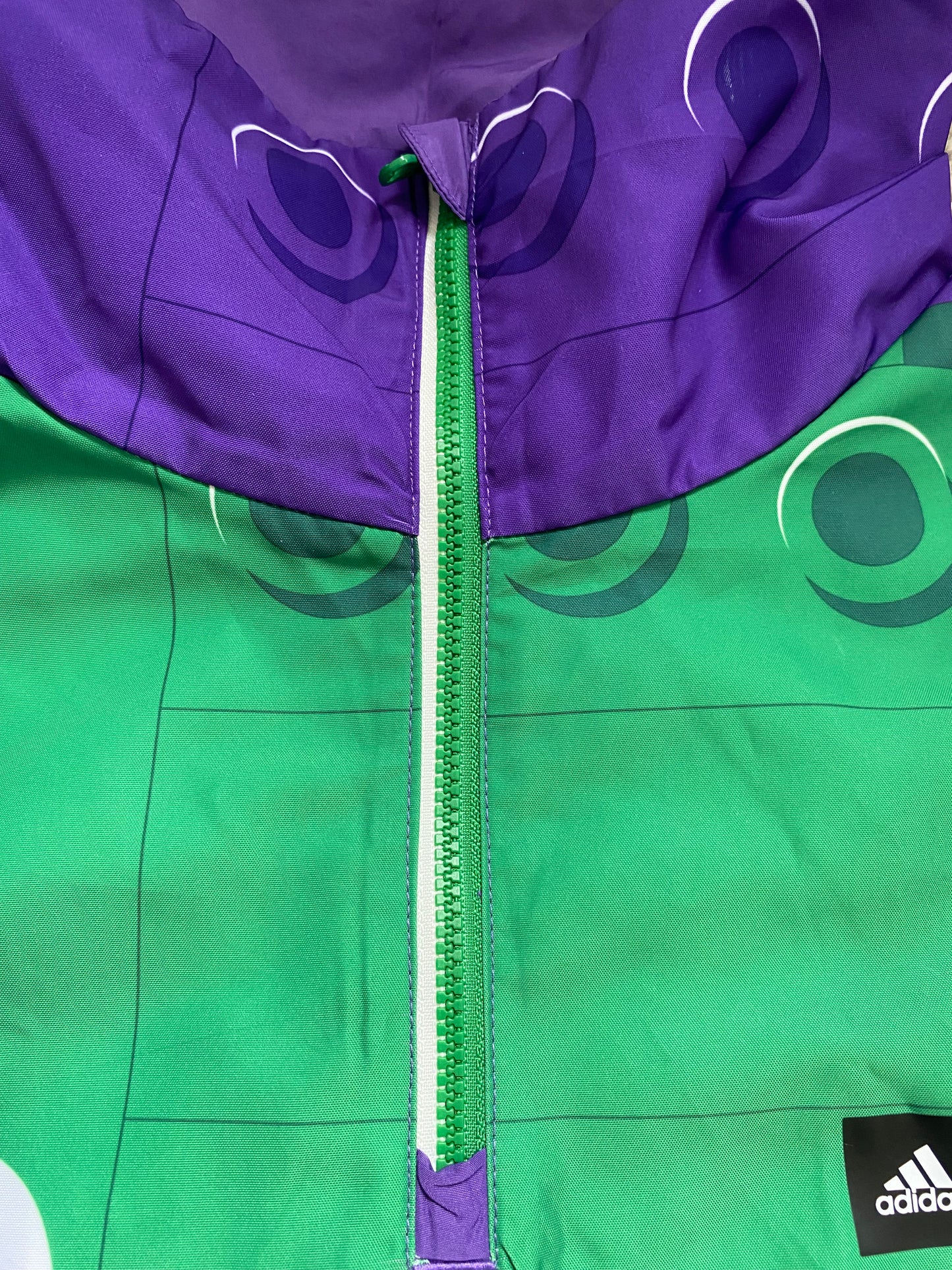 ADIDAS X CLASSIC LEGO Girls Purple Windbreaker Jacket Age 11-12