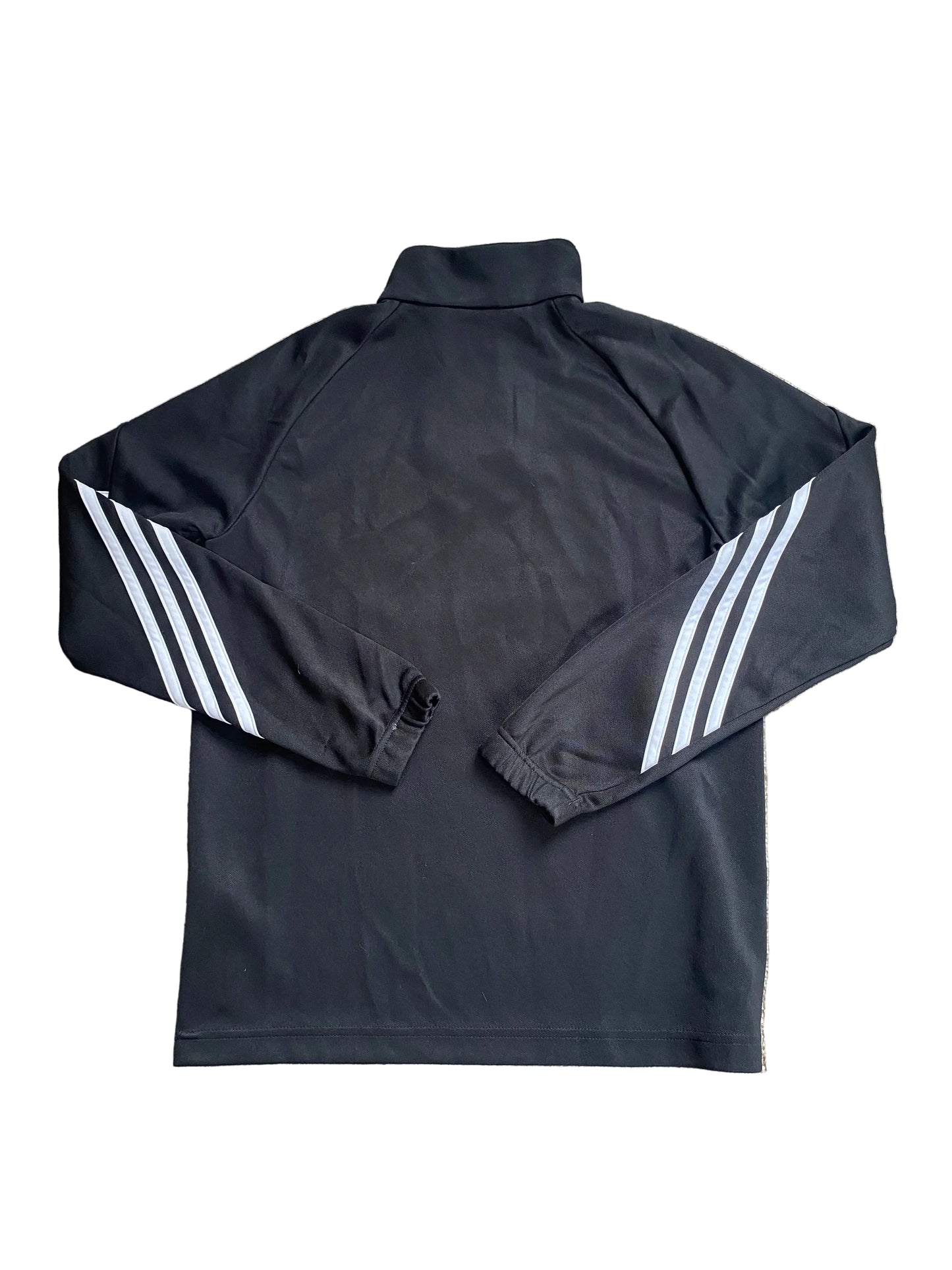 ADIDAS Boys 1/4 Zipped Sweatshirt Black Age 12-13