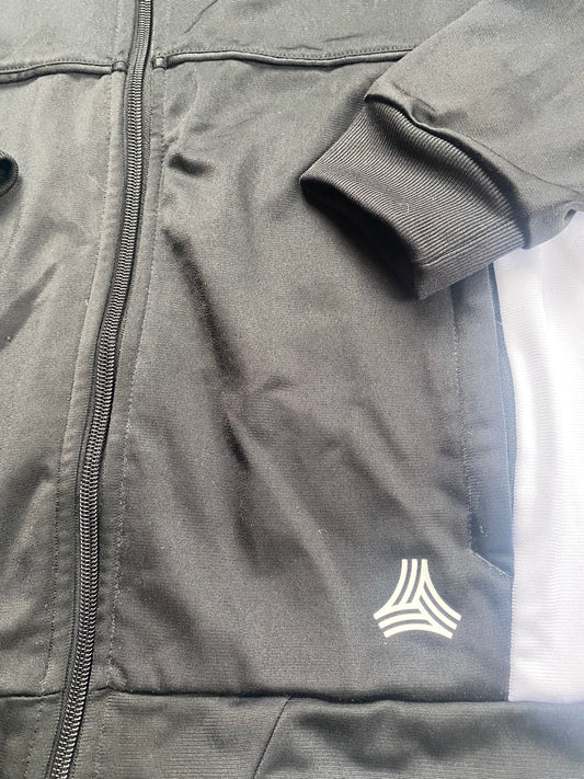 ADIDAS Boys Black Zipped Hoodie Age 11-12