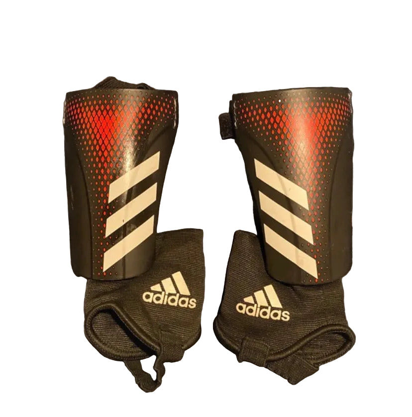 ADIDAS Red and Black Men's Shin Pads