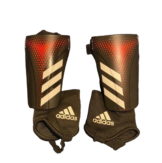 ADIDAS Red and Black Men's Shin Pads