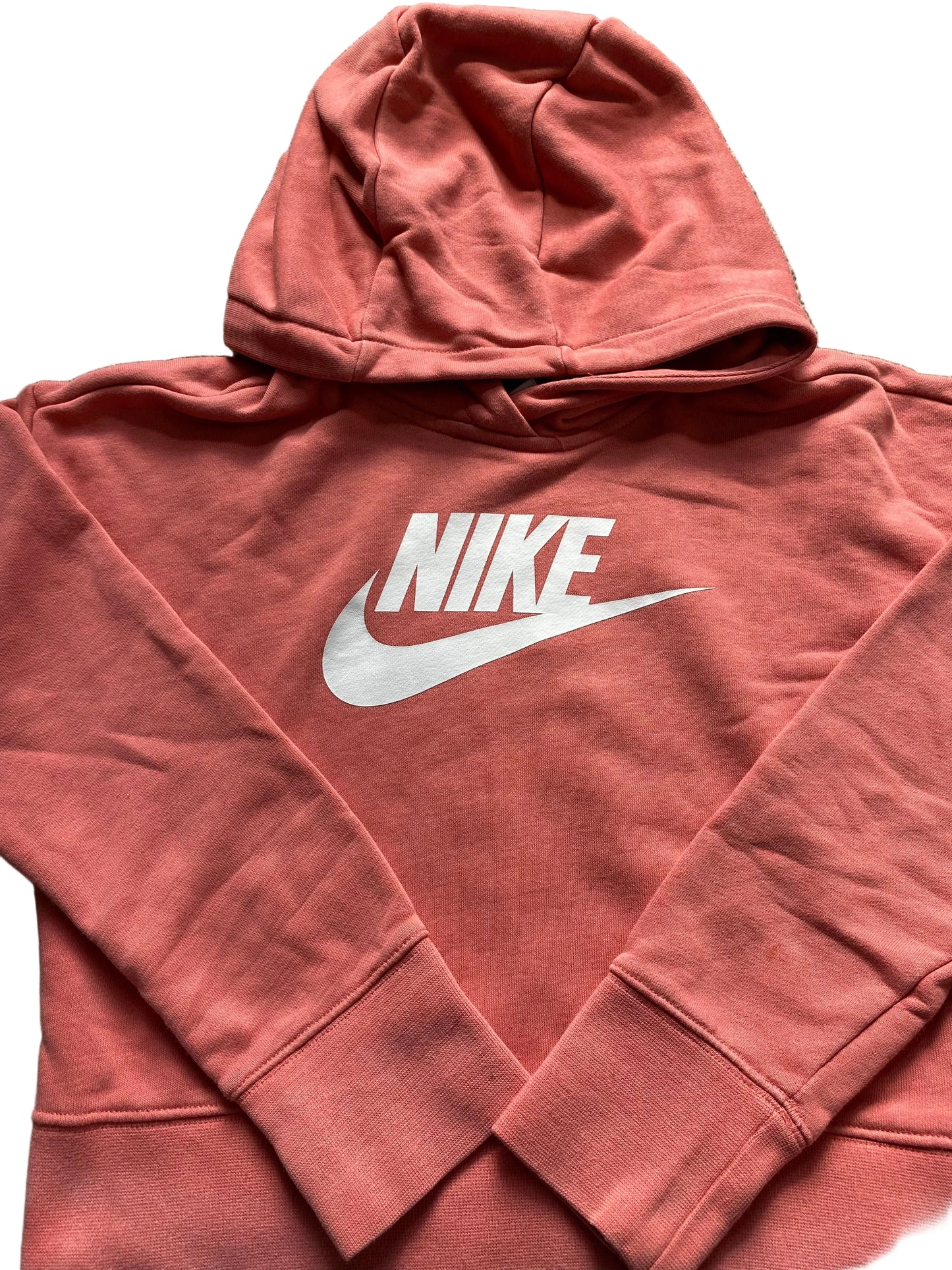 NIKE Girls Pink Cropped Hoodie Age 10-12