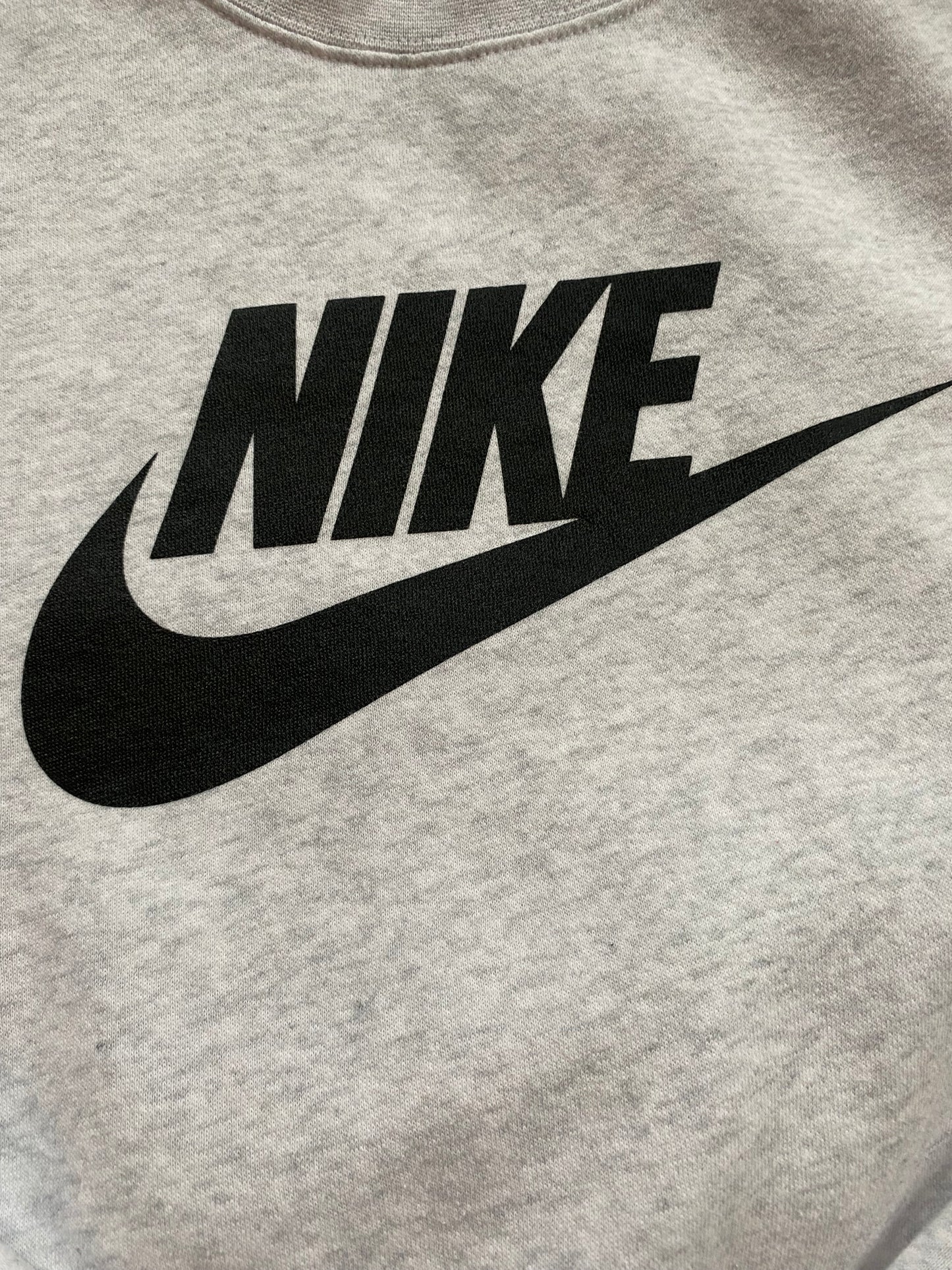 NIKE Boys Grey Sweatshirt with Thumb Holes Age 13-15