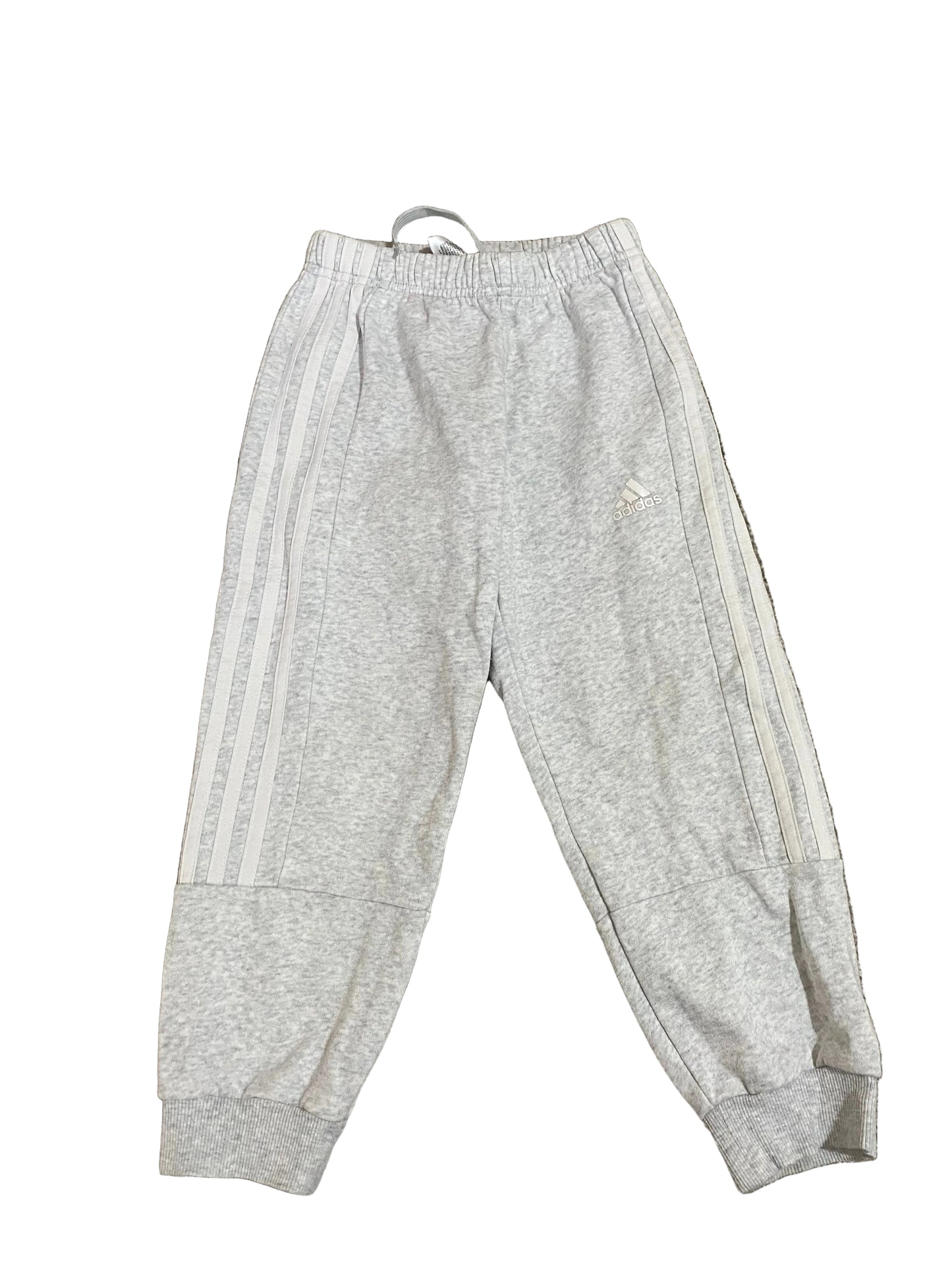ADIDAS Boys Grey Tracksuit Bottoms Age 5-6