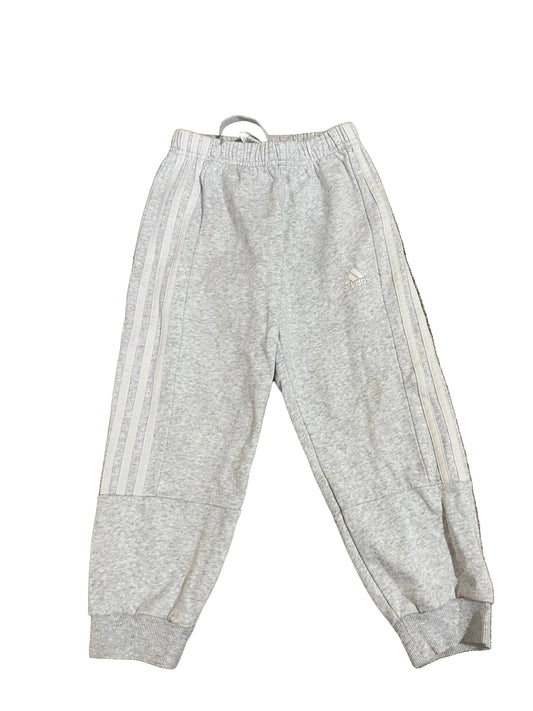 ADIDAS Boys Grey Tracksuit Bottoms Age 5-6