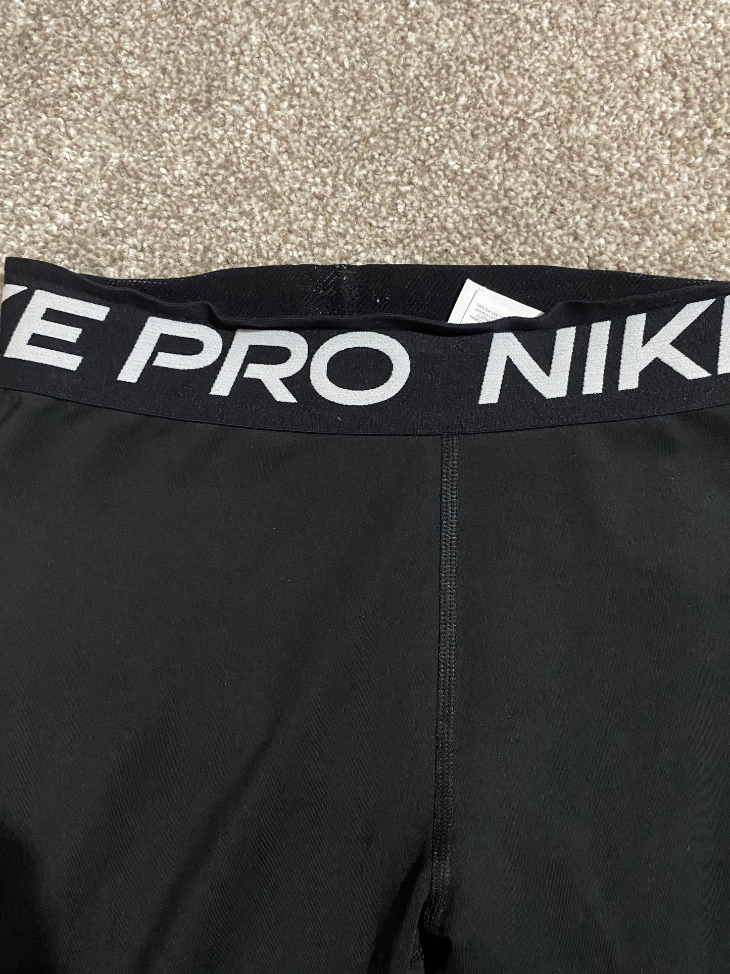 NIKE PRO Dri Fit Girls 3/4 Black Leggings Age 13-15