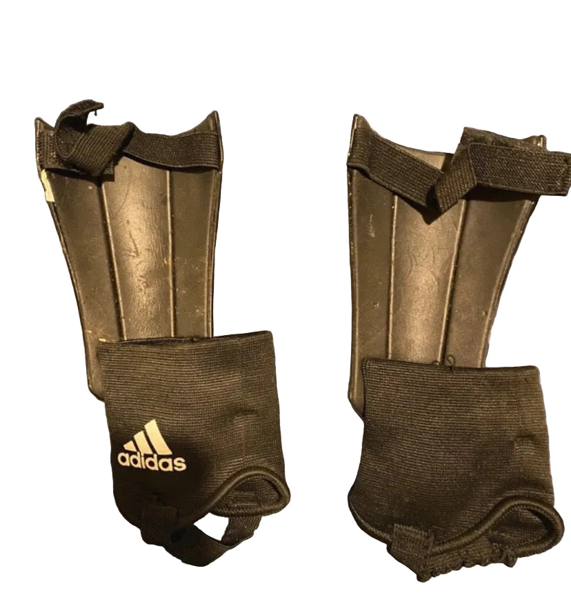 ADIDAS Red and Black Men's Shin Pads