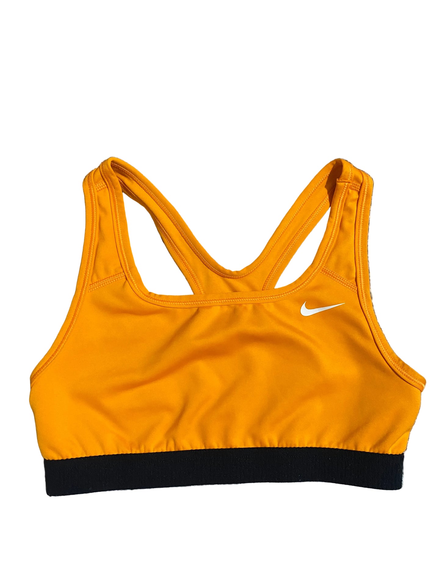 NIKE Dri Fit Girls Sports Bra Orange Age 10-12