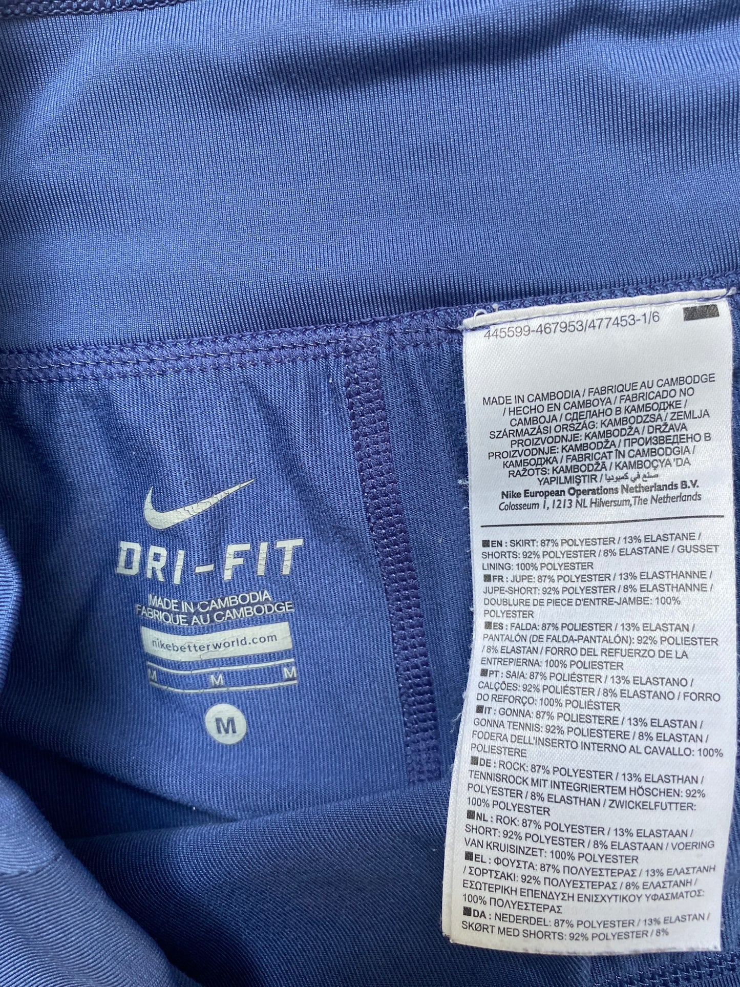 NIKE Dri Fit Women’s Blue Tennis Skort 12-14