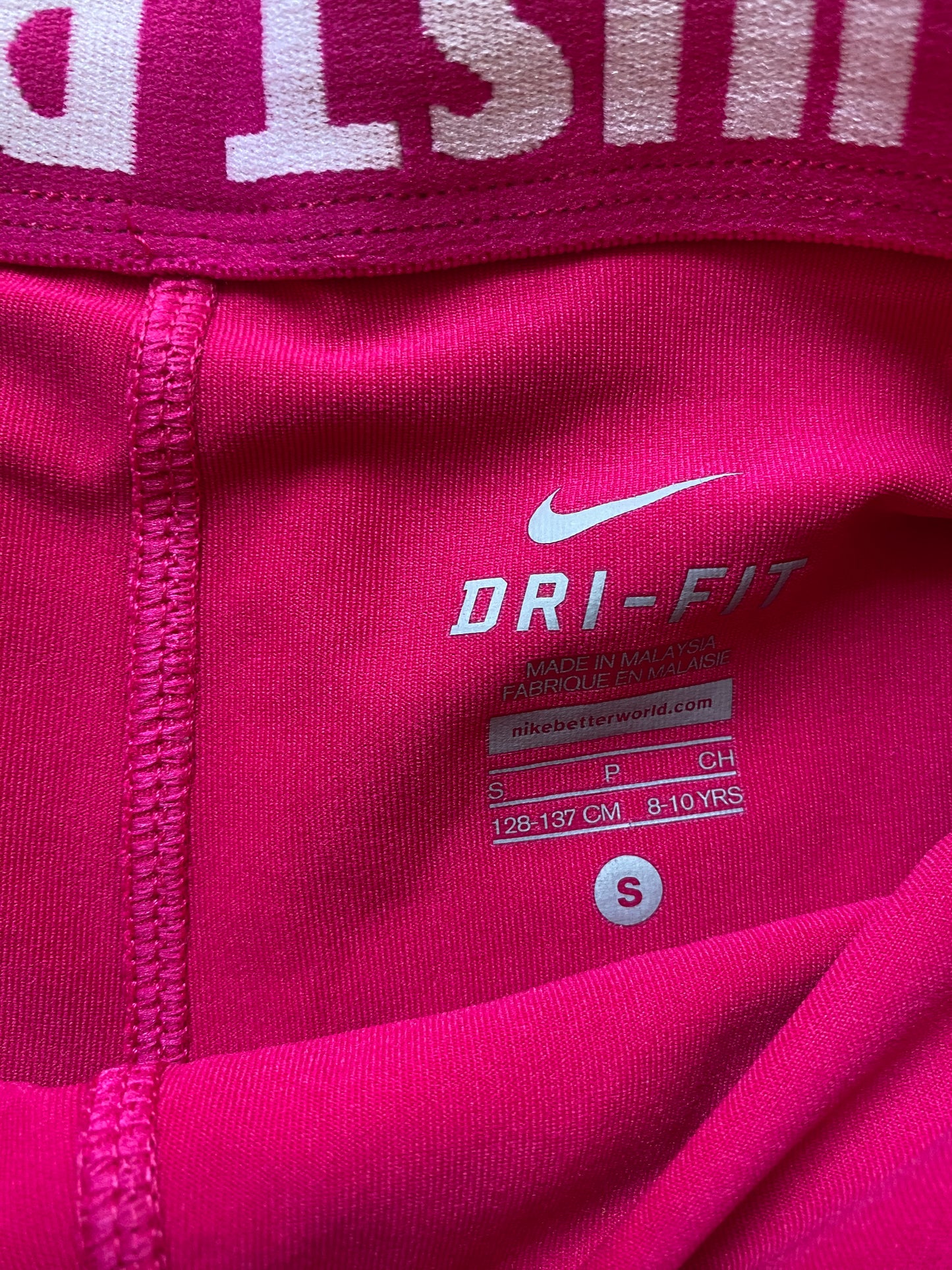NIKE Girls Dri Fit Shorts Grey and Pink Age 8-10