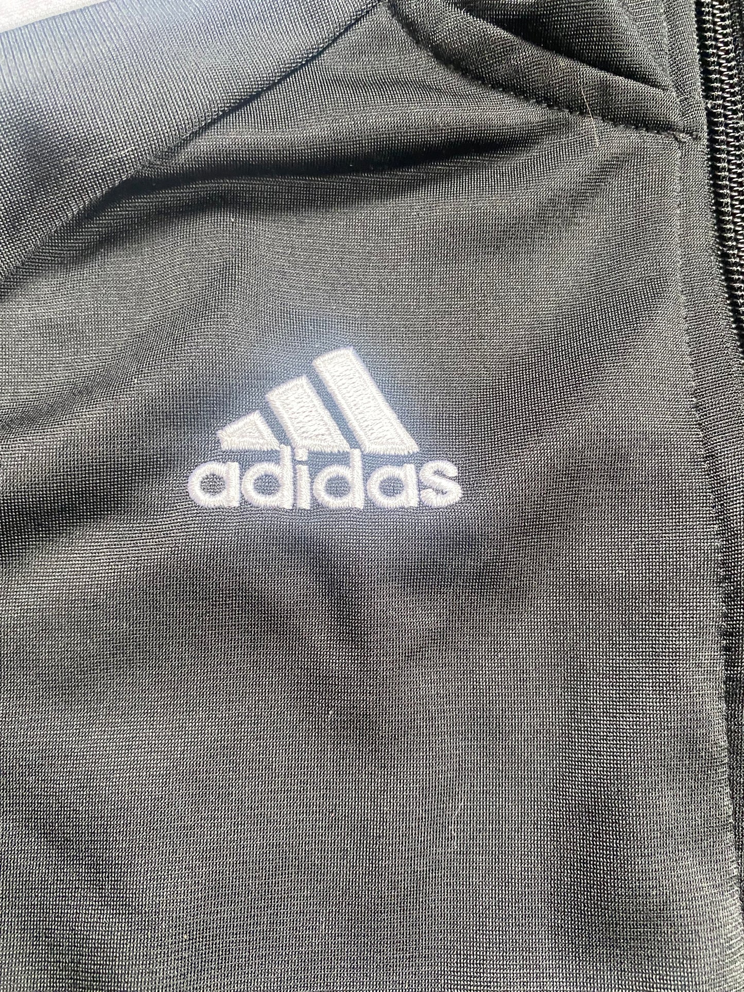 ADIDAS Boys Black Zipped Hoodie Age 11-12