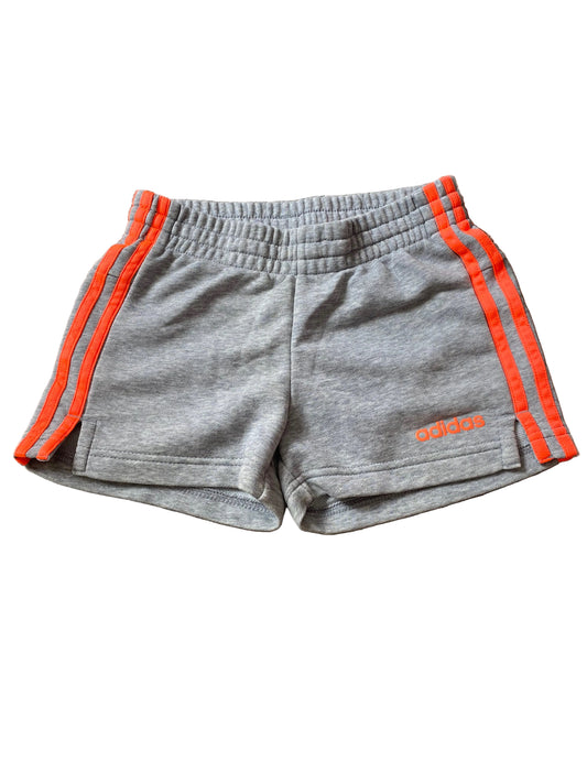 ADIDAS Girls Grey and Orange Shorts Age 9-10
