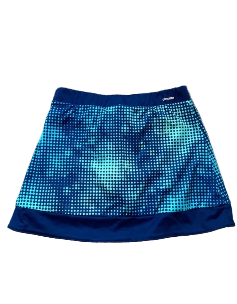 ADIDAS Girls Blue Climalite Tennis Skort Age 9-10